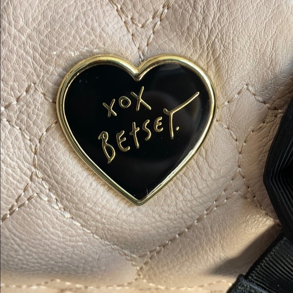 Betsey Johnson blush and black satchel - Picture 11 of 14